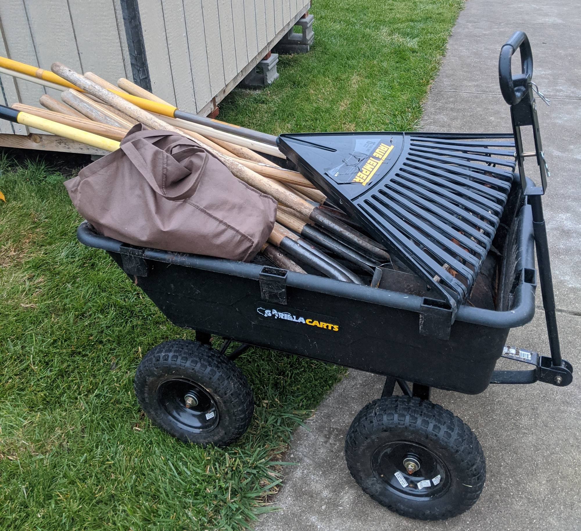 Wagon with rakes